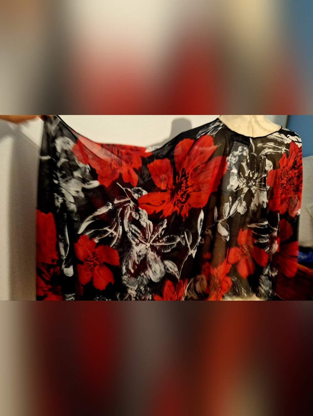 Joseph Ribkoff Asymmetrical Sheer Blouse - Picture 6 of 12